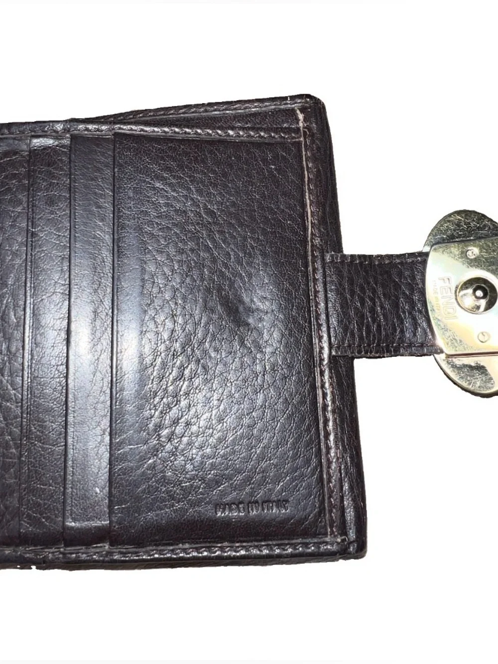 Fendi Zucca Canvas and Leather Small Wallet in Brown